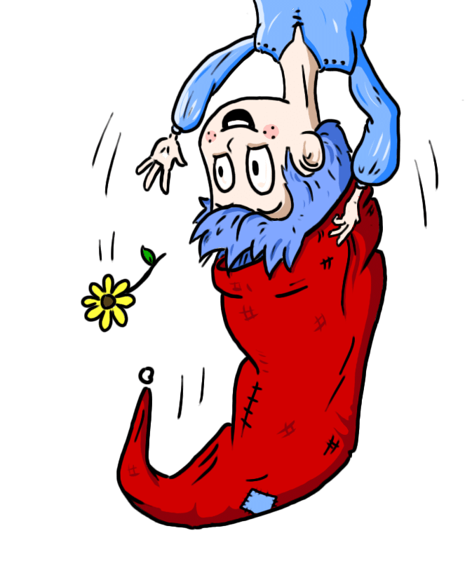 lutin kabou nous regarde d'un air fripon